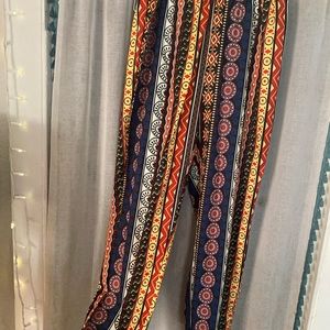 Shein high-waisted tribal print pants Size large ;never worn